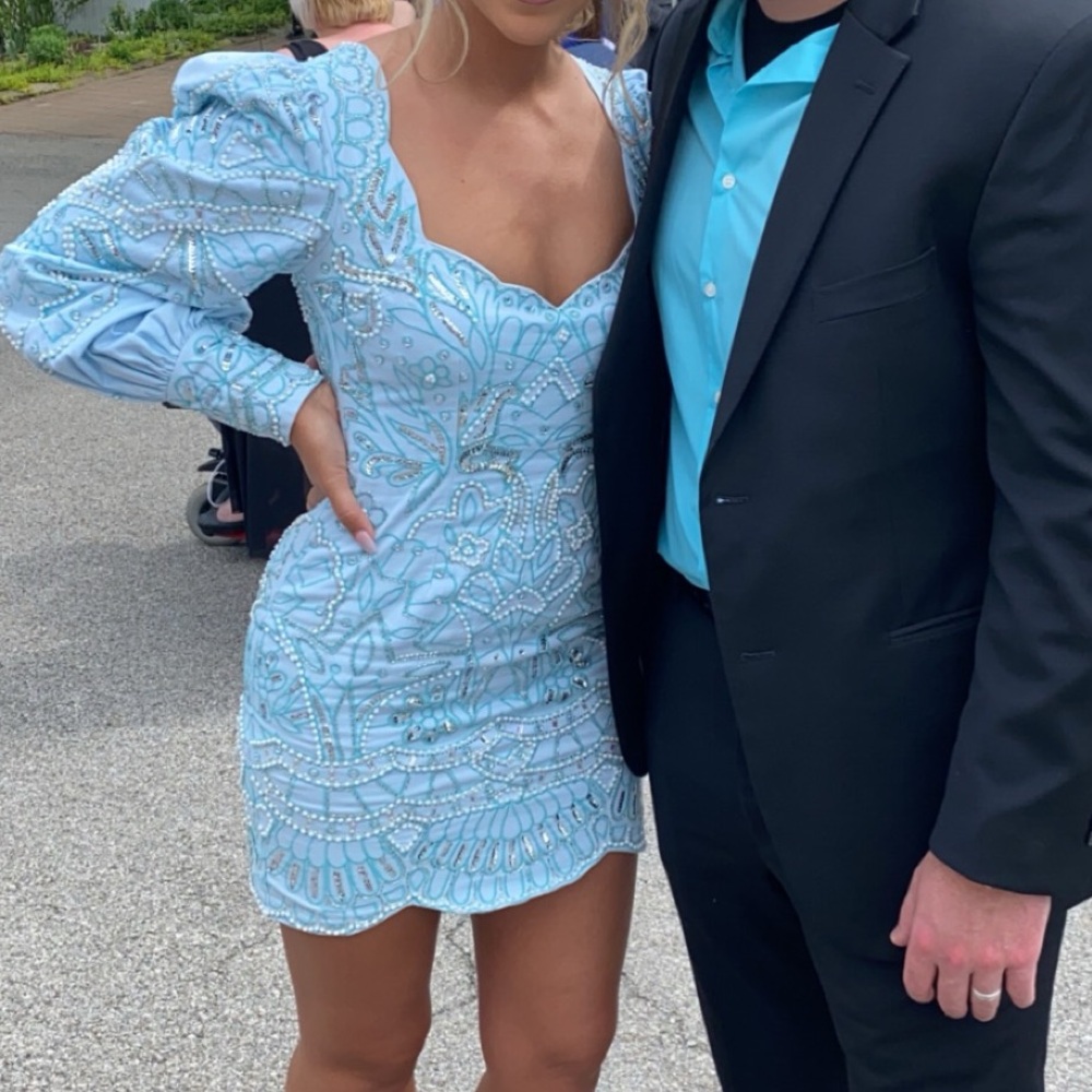 Beautiful Blue Beaded Dress